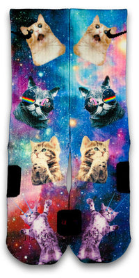 Space Kittens Custom Elite Socks - CustomizeEliteSocks.com - 1