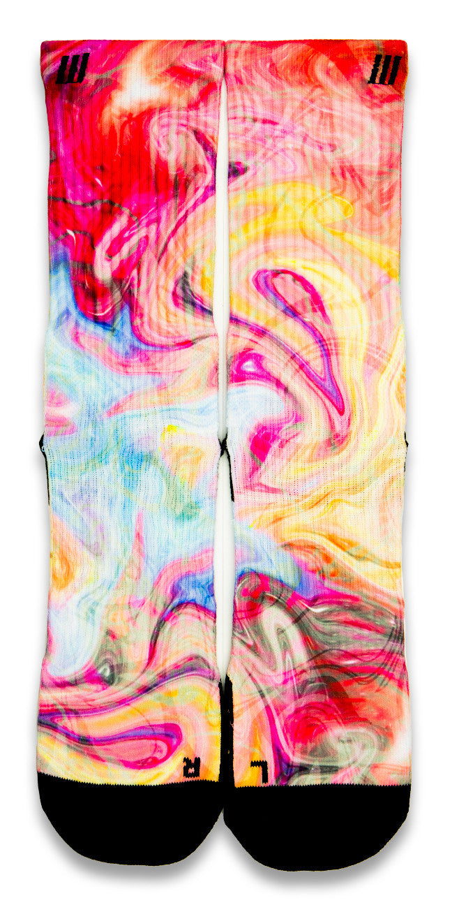 Galaxy Swirls CES Custom Socks - CustomizeEliteSocks.com - 1