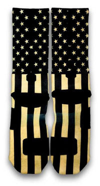 Gold Stars & Stripes Custom Elite Socks - CustomizeEliteSocks.com - 3