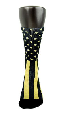 Gold Stars & Stripes CES Custom Socks - CustomizeEliteSocks.com - 2