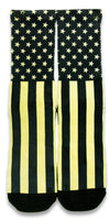 Gold Stars & Stripes CES Custom Socks - CustomizeEliteSocks.com - 1