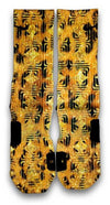 Golden Leopard Custom Elite Socks - CustomizeEliteSocks.com - 2