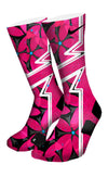 Hawaiian Floral Custom Elite Socks - CustomizeEliteSocks.com - 4