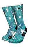 Ovarian Cancer A Splash of Teal Custom Elite Socks - CustomizeEliteSocks.com - 4