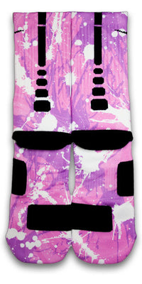 Pancreatic Cancer A Splash of Purple Custom Elite Socks - CustomizeEliteSocks.com - 3