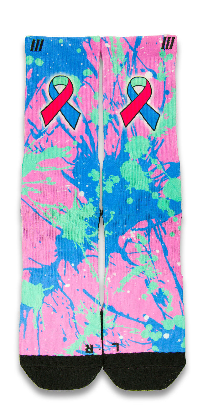 Thyroid Cancer CES Custom Socks - CustomizeEliteSocks.com - 1