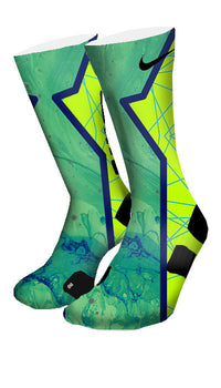 Turbo Green Hero Custom Elite Socks - CustomizeEliteSocks.com - 4