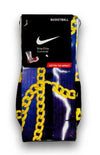 24K King Gold Chains Custom Elite Socks - CustomizeEliteSocks.com - 1