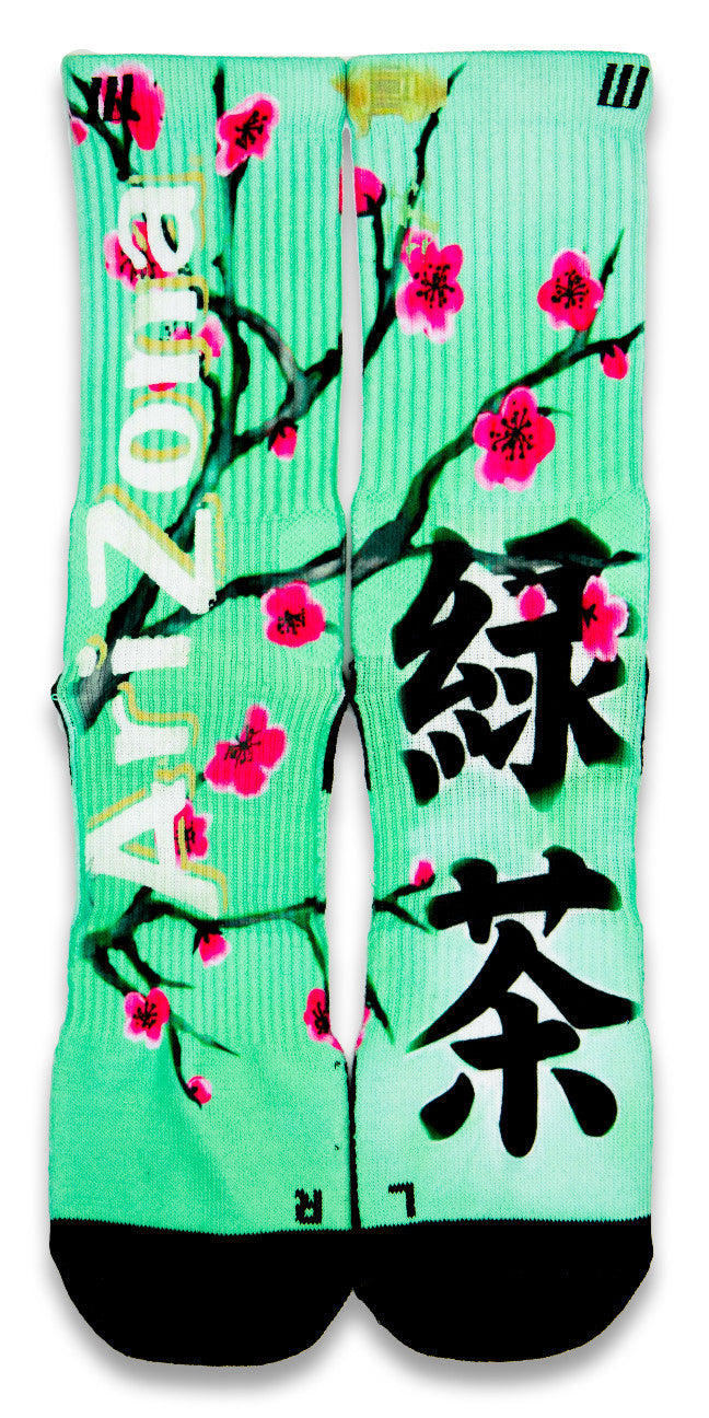 Arizona Green Tea CES Custom Socks - CustomizeEliteSocks.com - 1