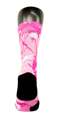 Breast Cancer A Splash of Pink CES Custom Socks - CustomizeEliteSocks.com - 4