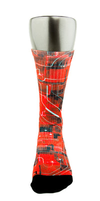 Crimson Laser Red CES Custom Socks