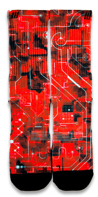 Crimson Laser Red CES Custom Socks