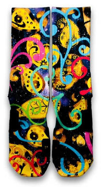 Galaxy Paisley Custom Elite Socks - CustomizeEliteSocks.com - 2