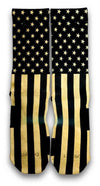 Gold Stars & Stripes Custom Elite Socks - CustomizeEliteSocks.com - 1