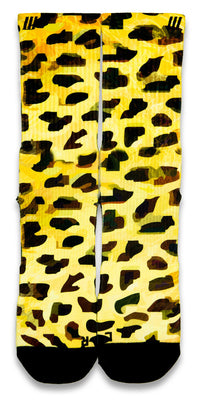 Golden Leopard CES Custom Socks - CustomizeEliteSocks.com - 1