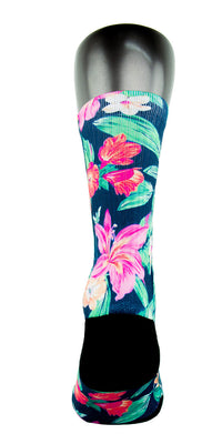 Hawaiian Floral CES Custom Socks - CustomizeEliteSocks.com - 4