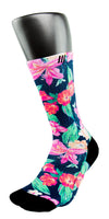 Hawaiian Floral CES Custom Socks - CustomizeEliteSocks.com - 3