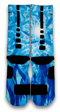 Icy Blue Custom Elite Socks - CustomizeEliteSocks.com - 3