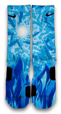 Icy Blue Custom Elite Socks - CustomizeEliteSocks.com - 1