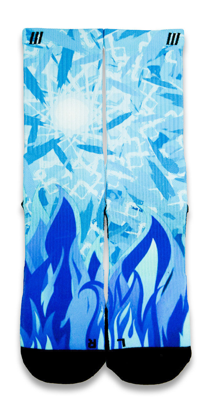 Icy Blue CES Custom Socks - CustomizeEliteSocks.com - 1