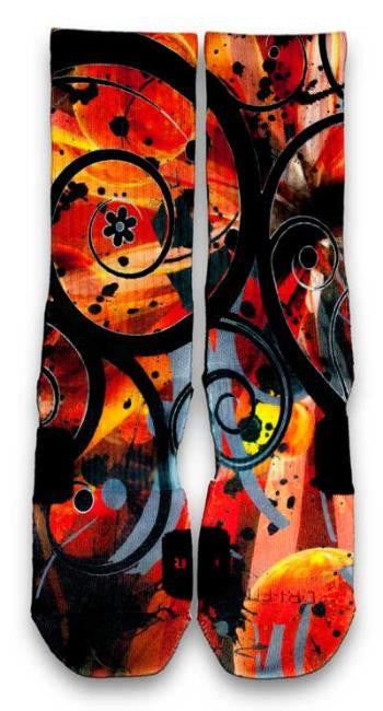 System 8 Challenge Red Custom Elite Socks - CustomizeEliteSocks.com - 2