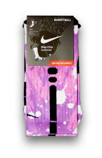 Pancreatic Cancer A Splash of Purple Custom Elite Socks - CustomizeEliteSocks.com - 2