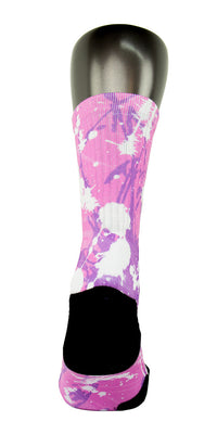 Pancreatic Cancer A Splash of Purple CES Custom Socks - CustomizeEliteSocks.com - 4