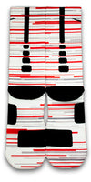 Retro 3 Red White Fire Custom Elite Socks - CustomizeEliteSocks.com - 3