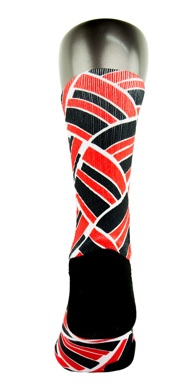 Retro 4 Fire Red CES Custom Socks - CustomizeEliteSocks.com - 4
