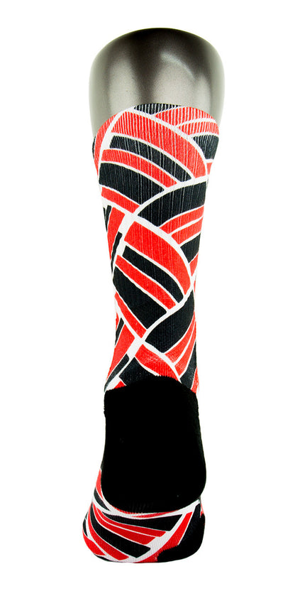 Retro 4 Fire Red CES Custom Socks - CustomizeEliteSocks.com - 4