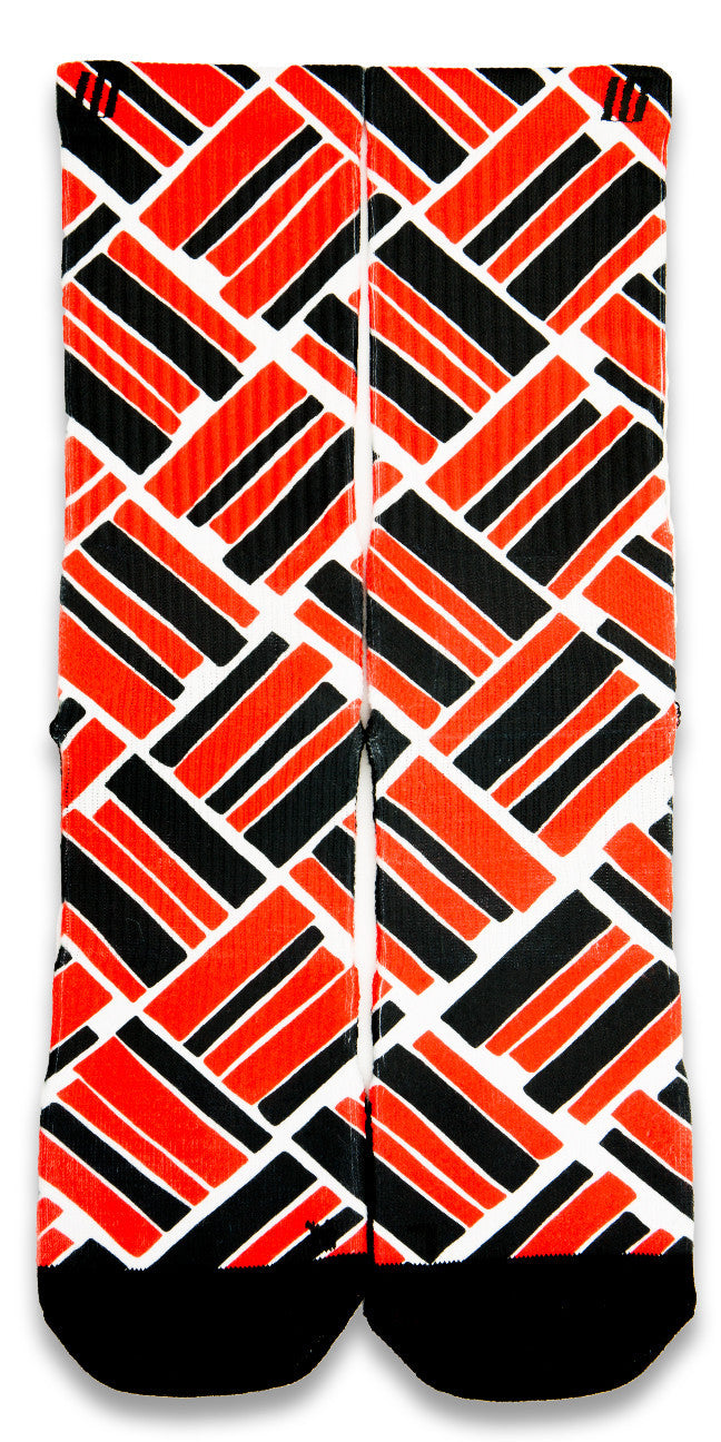 Retro 4 Fire Red CES Custom Socks - CustomizeEliteSocks.com - 1