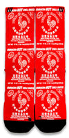 Sriracha CES Custom Socks - CustomizeEliteSocks.com - 1