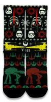 Star Wars Ugly Sweater CES Custom Socks - CustomizeEliteSocks.com - 1