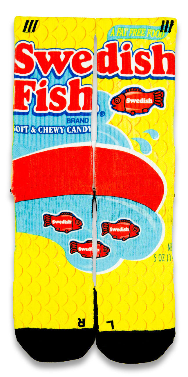 Swedish Fish CES Custom Socks - CustomizeEliteSocks.com - 1