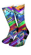 The Blue Grid Custom Elite Socks - CustomizeEliteSocks.com - 4