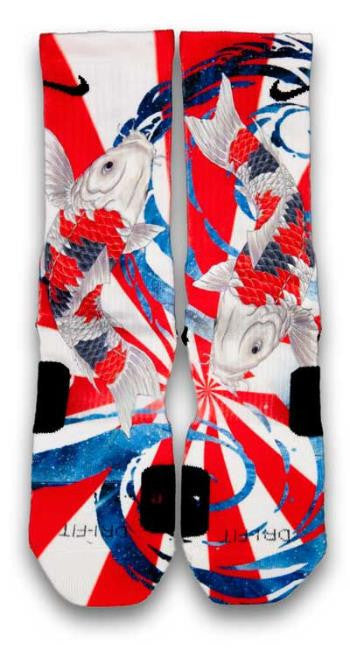 The Rising Koi Custom Elite Socks - CustomizeEliteSocks.com - 2