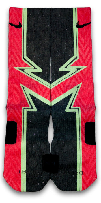 Crimson Laser Red Custom Elite Socks - CustomizeEliteSocks.com - 1