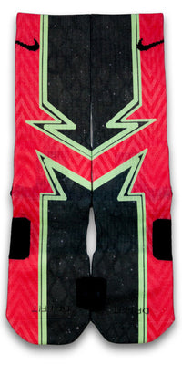 Crimson Laser Red Custom Elite Socks - CustomizeEliteSocks.com - 1